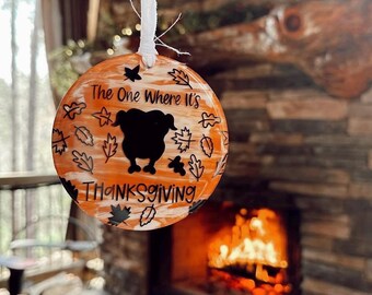 Personalized Thanksgiving Ornament, Epoxy Acrylic Vacation Keepsake, Fall , Christmas Gifts, Gift Ideas