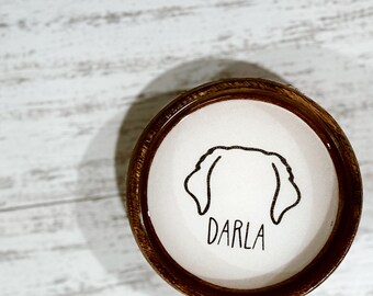 Personalized Dog Ear Jewelry Dish: Pet Memorial Gift for Dog Lovers, Fall Decor Gifts