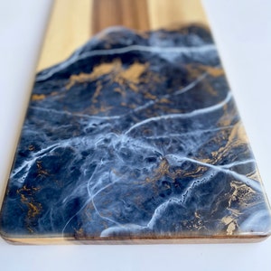 Kitchen Decor Resin Art Cheese Board Metallic Art Cutting Board Charcuterie Board