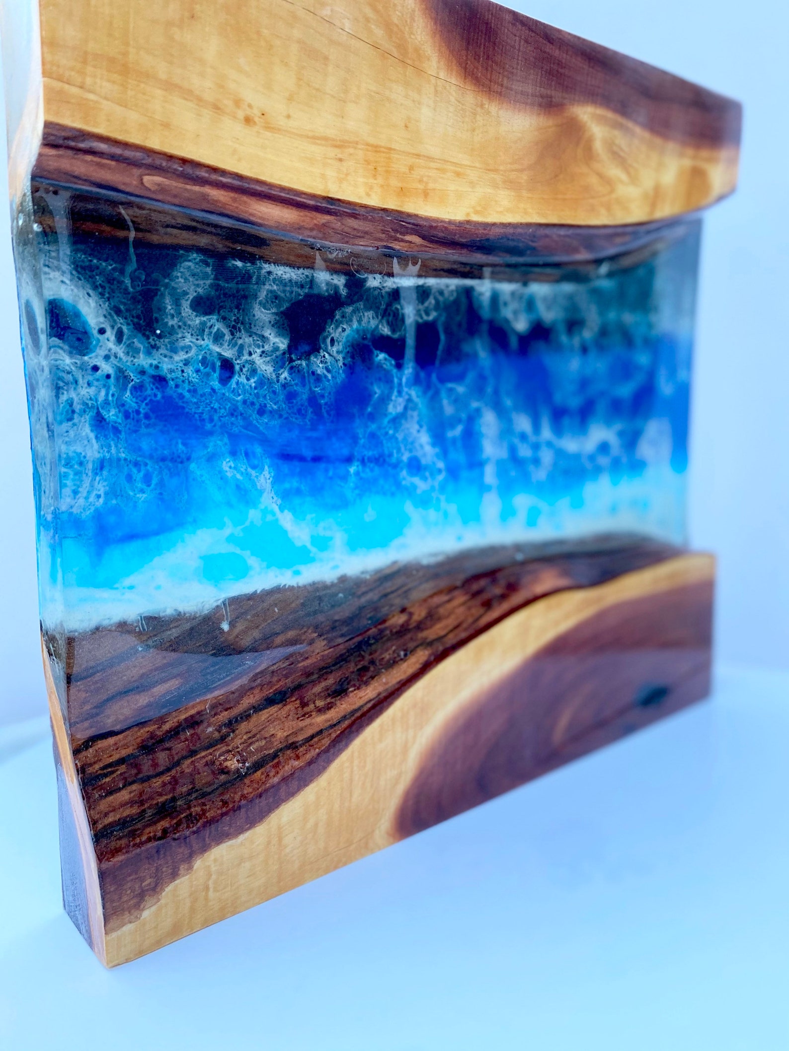 Live Edge Wall Art Epoxy River Art Ocean Art Handmade Etsy