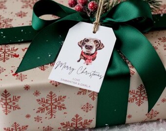 Custom Gift Tags- Set of 24, Christmas Gift Tags, Custom Gift Tags, Holiday Gift Tags, Custom Christmas Wrapping