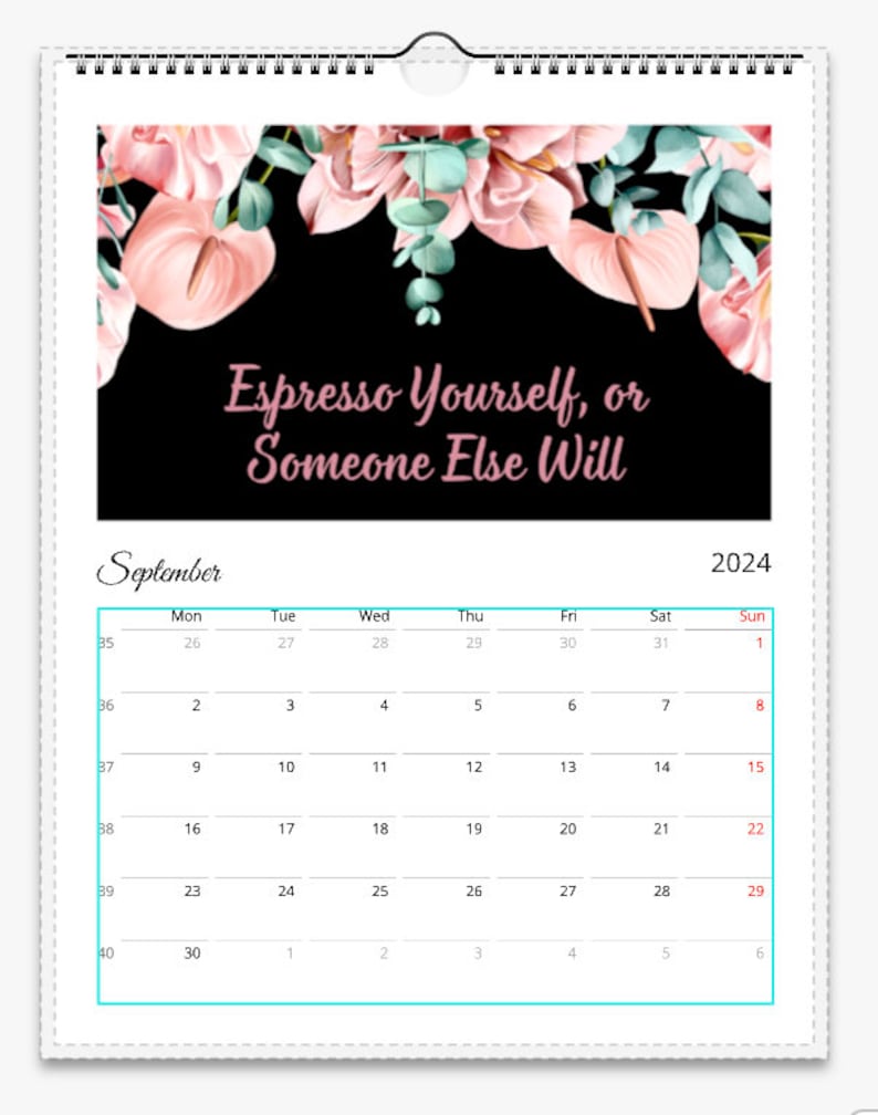Calendrier mural drôle 2024 calendrier des amateurs de café Etsy Canada
