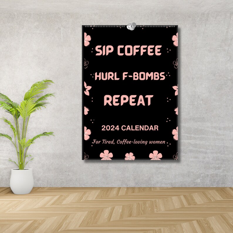 Calendrier mural drôle 2024 calendrier des amateurs de café Etsy France