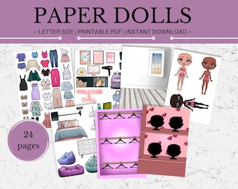 Handmade Paper Doll Busy Book | Dress Up Dolls | Creative Doll Play