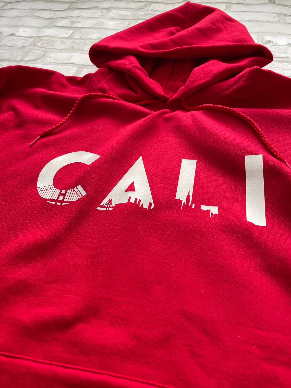California hoodie with Bay Area skyline Etsy