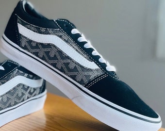 Kids/ Adults Custom Van w/ leather print stitched