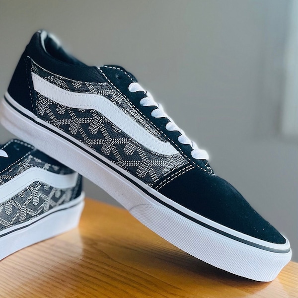 Kids/ Adults Custom Van w/ leather print stitched