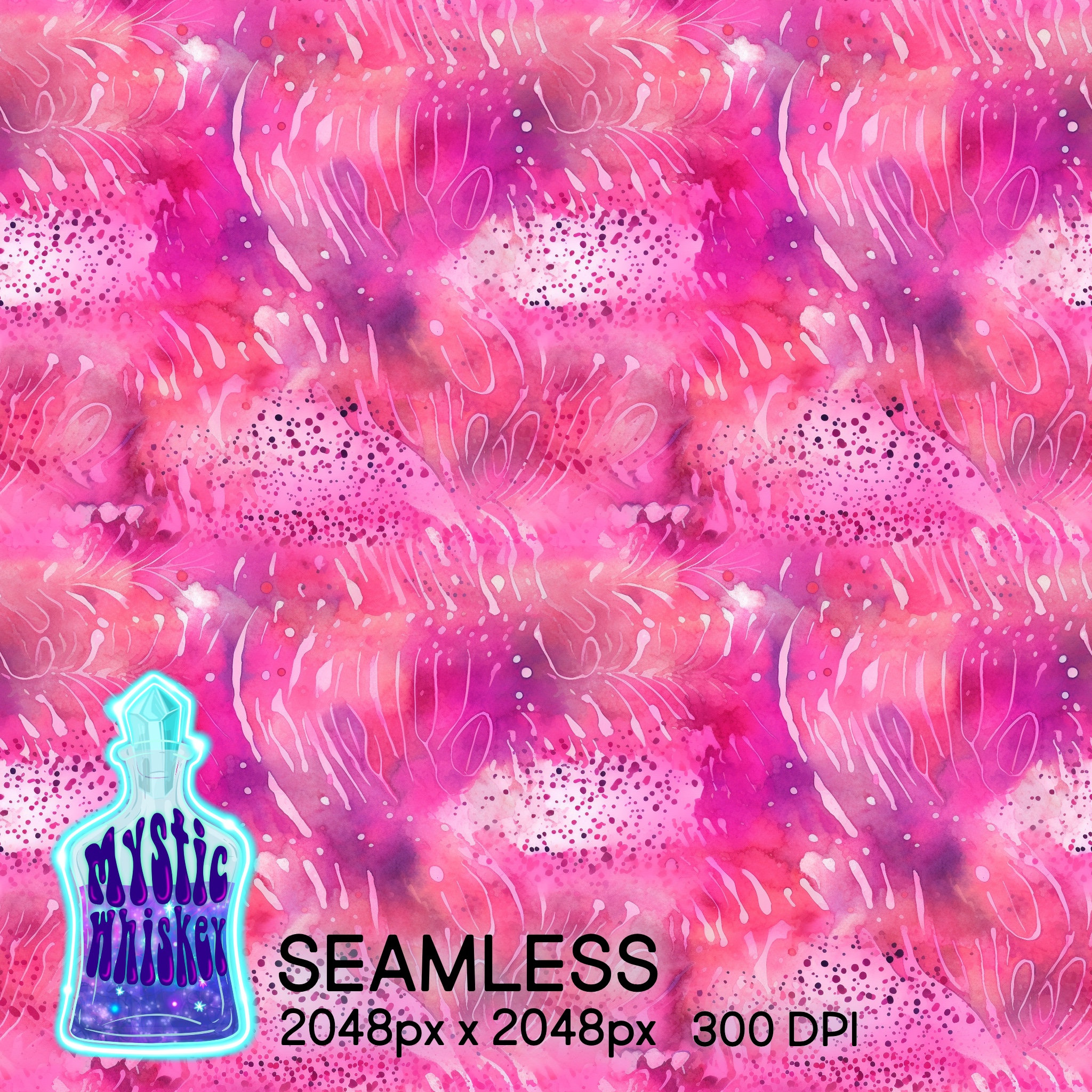 Pink Abstract Seamless Pattern I Flowers I Tiling | Instant Download I ...