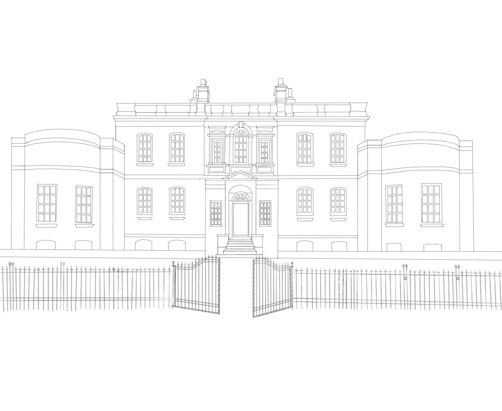 Bridgerton House illustration Etsy