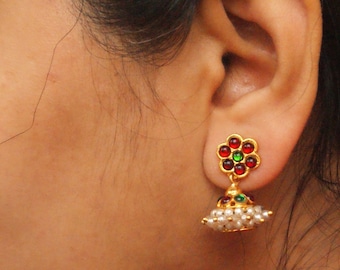 Red jhumkas shop online
