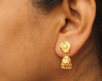 jhumka gold jhumka
