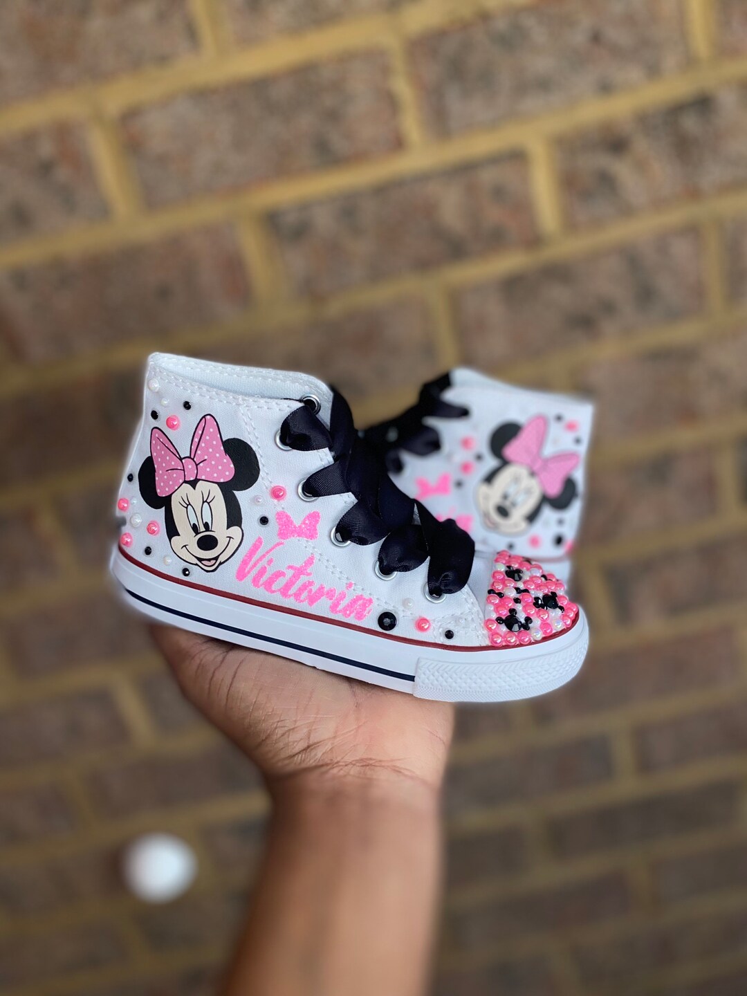 Minnie Mouse Bling Converse Shoes Minnie Mouse Shoes Bling - Etsy