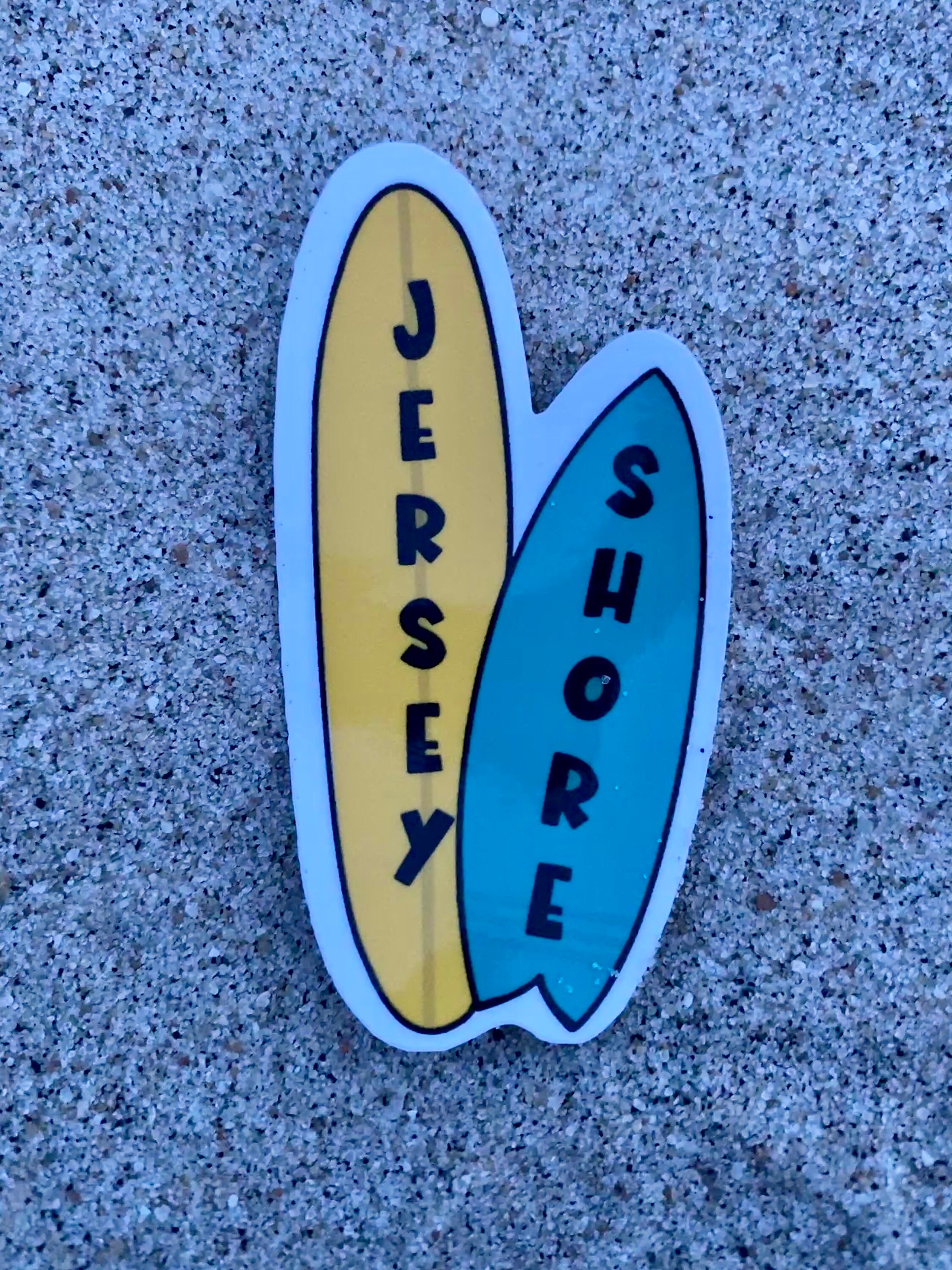 Jersey Shore Surfboard Sticker Laptop Sticker Etsy