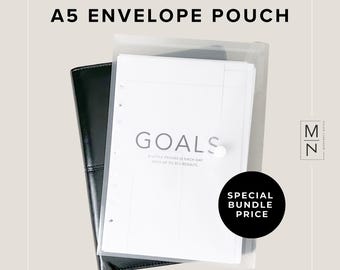 Clear Pouch to Store Agenda Inserts, Stickers, Planner Cards, Task Cards - (A5 Size)
