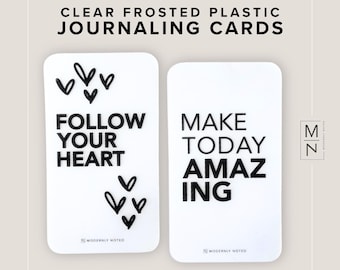 Frosted Plastic Planner Card / Journaling Card / Pocket Card