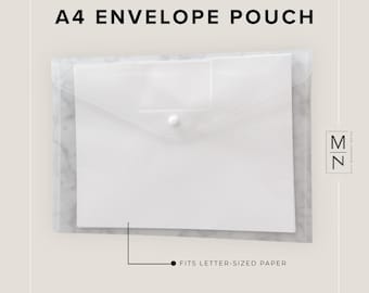 Clear Pouch to Store Agenda Inserts and Documents (A4 / Letter Size)
