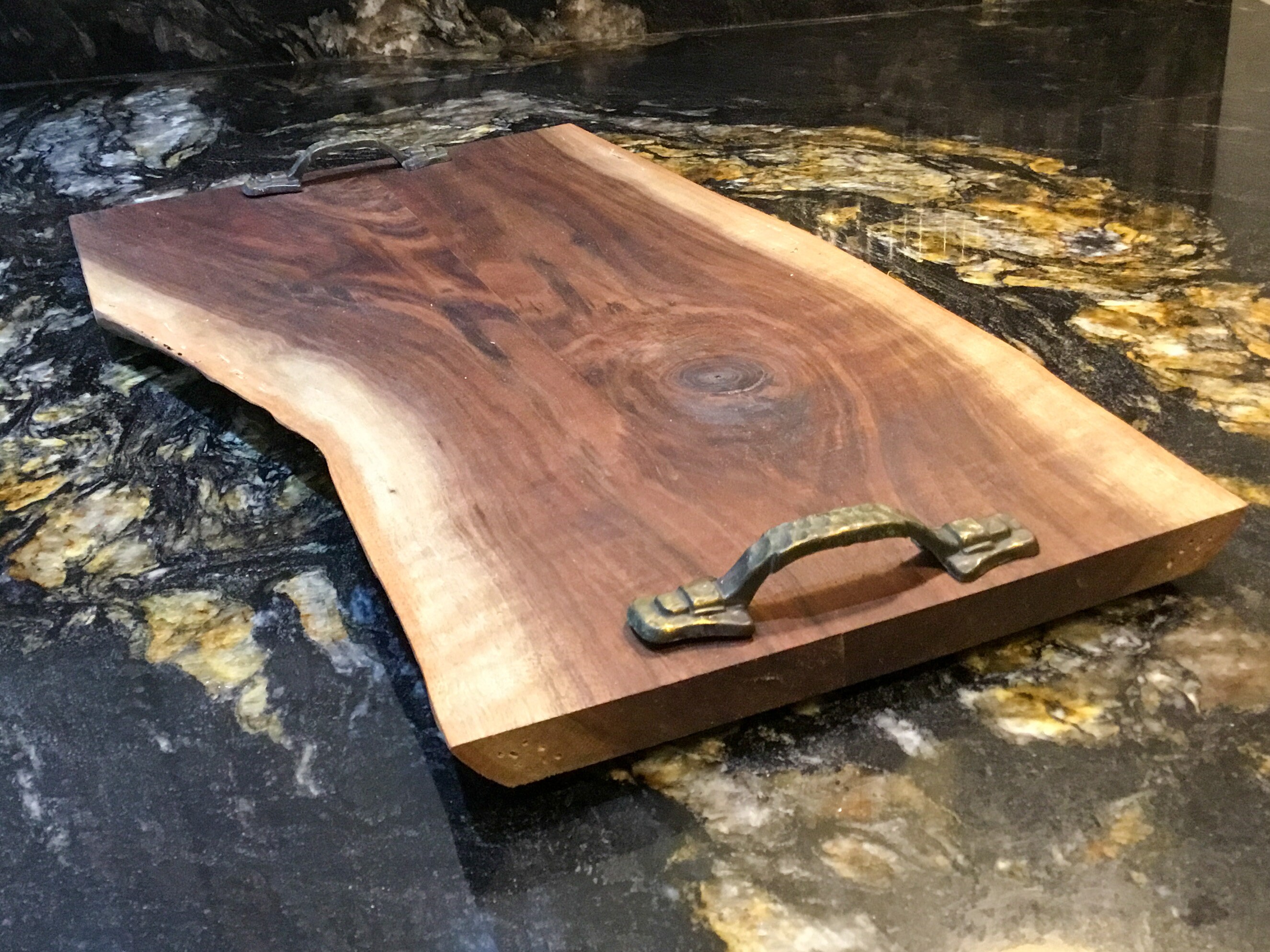 Black Walnut Charcuterie Board Live Edge Appetizer Tray | Etsy