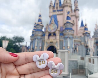 PREORDER ONLY| 50th Anniversary | Polymer Clay Stud Earrings | happiest place of earth