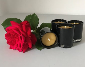 Luxe Black Votive Candles | Set of 4 | 4 Autumn Inspired Scents