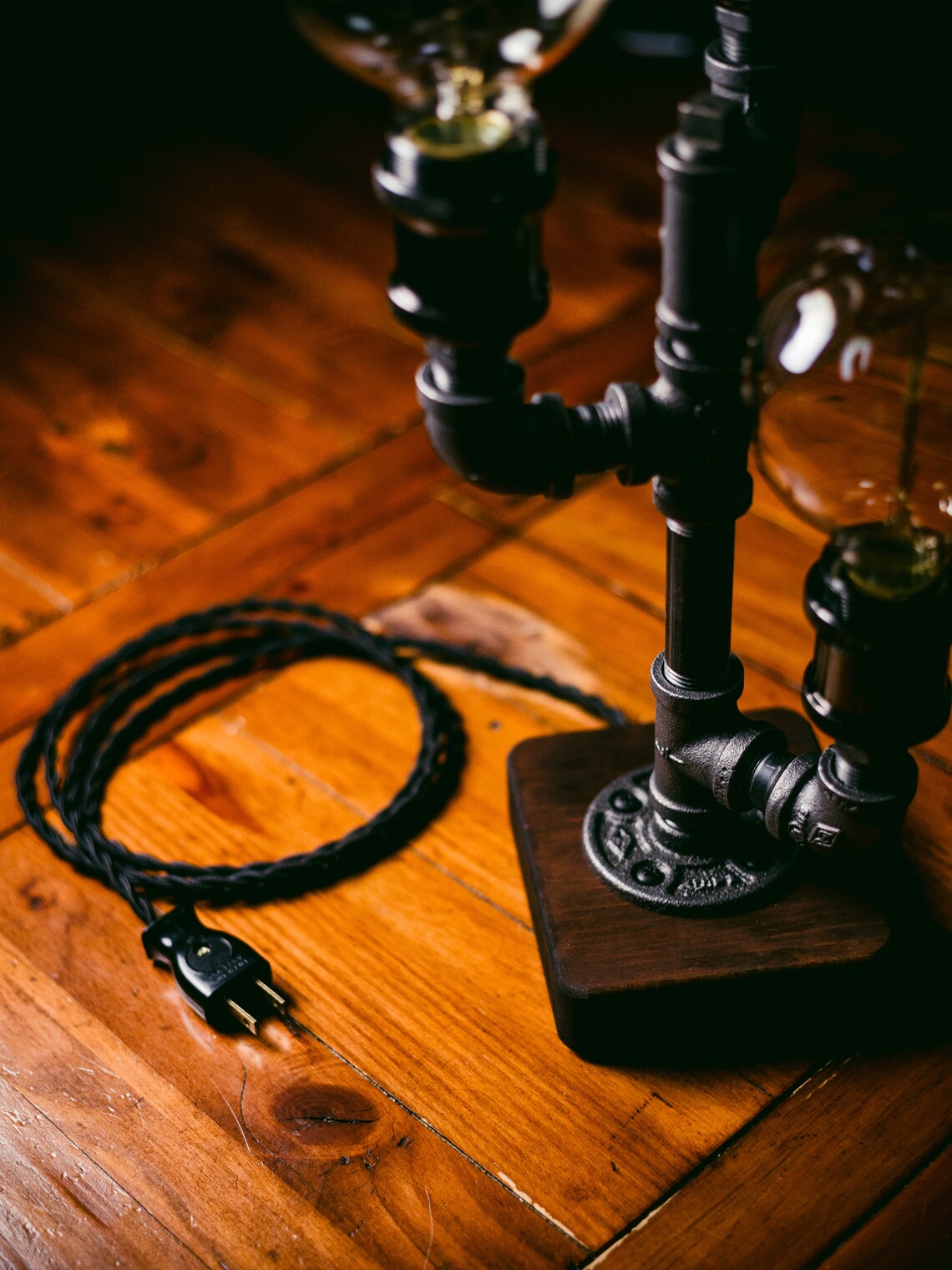 Vintage Rustic Desk Lamp / Pipe Light / Edison Pipe Lamp / Etsy