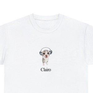 Clairo Cat T Shirt Fan Merch Cute Cat Listening to Music Funny Shirt