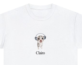 Clairo Cat T Shirt Fan Merch Cute Cat Listening to Music Funny Shirt