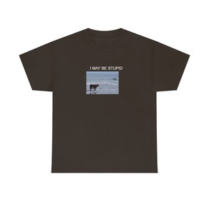 Puedo ser una camisa estúpida / Camiseta divertida / Regalo meme Dark Chocolate