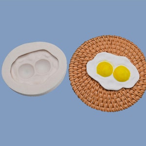 Kawaii Poached Egg Silicone Mold for Fondant Diy-fried Egg Resin  Molds-aromatherapy Mold-aroma Stone Mold-plaster Mold-chocolate Mold 