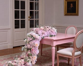 Wedding Table Flower Garland,Wedding Arch Flowers,Floor Arch Wedding,Aisle Bouquets,Wedding Arrangement Decor,Ground flowers Wedding