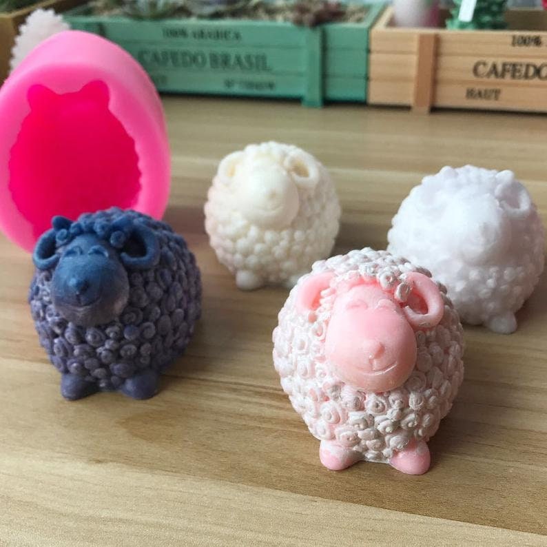 3D Sheep Silicone Mouldfood Safe Moldcandle Molds for Etsy