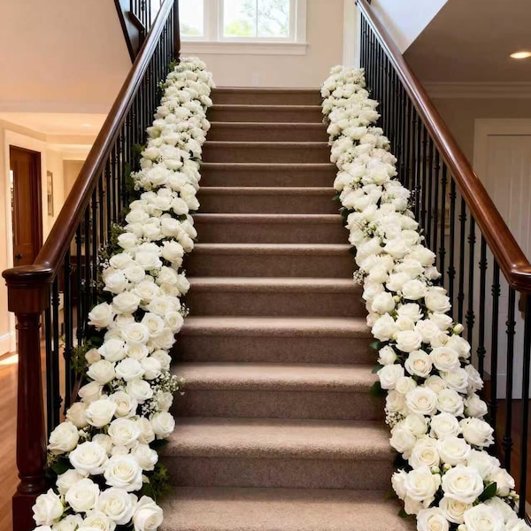 White Flower Garland,Artificial Flower Arch