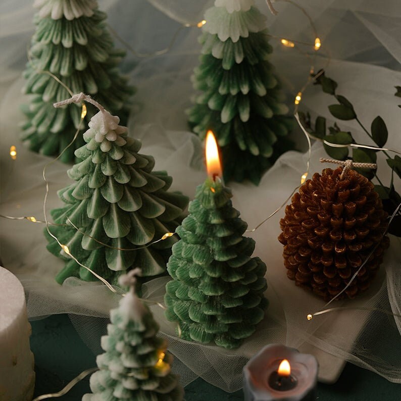 Bougies de Noël Moule Arbre de Noël Bougie unique Christams | Etsy