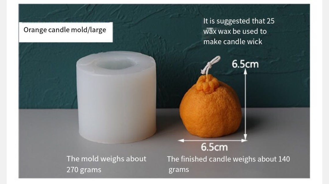 Handmade Candle MaterialFruit Mold CandlesOrange Candle Etsy