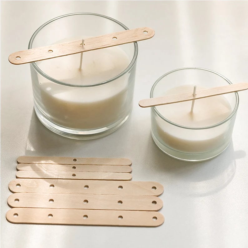 Wood Candle Wick Holder Soy Candle Holderhole Cup Wax Etsy