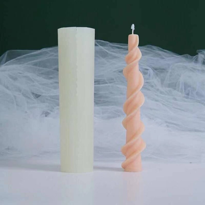 Spiral Candle Moldsilicone Candle Mold.long Candle Etsy