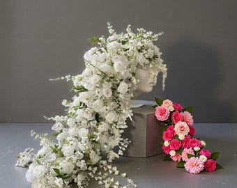 Künstliche Blumen Reihe, Hochzeitsbogen Blumen, Hochzeitsgangläufer Blume, Hochzeitsblumenarrangement, Bodenbogen Hochzeit