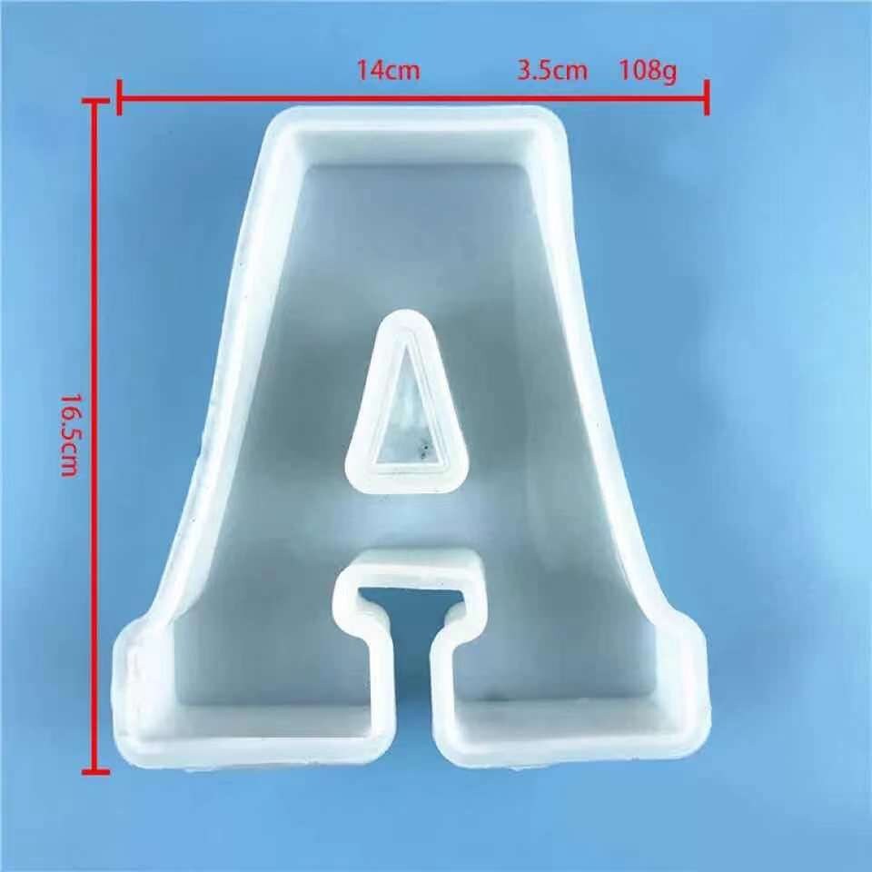 ESEDAGE 2.5 Inch 26 Pack Letter Mold 26 English Alphabet Letter Mold  Silicone Mold for Resin Letter Mold Alphabet Resin Silicone Mold Handmade  Letter