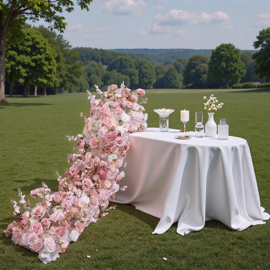 Pink Rose Flower Garland,wedding Arch Flowers,wedding Aisle Runner ...