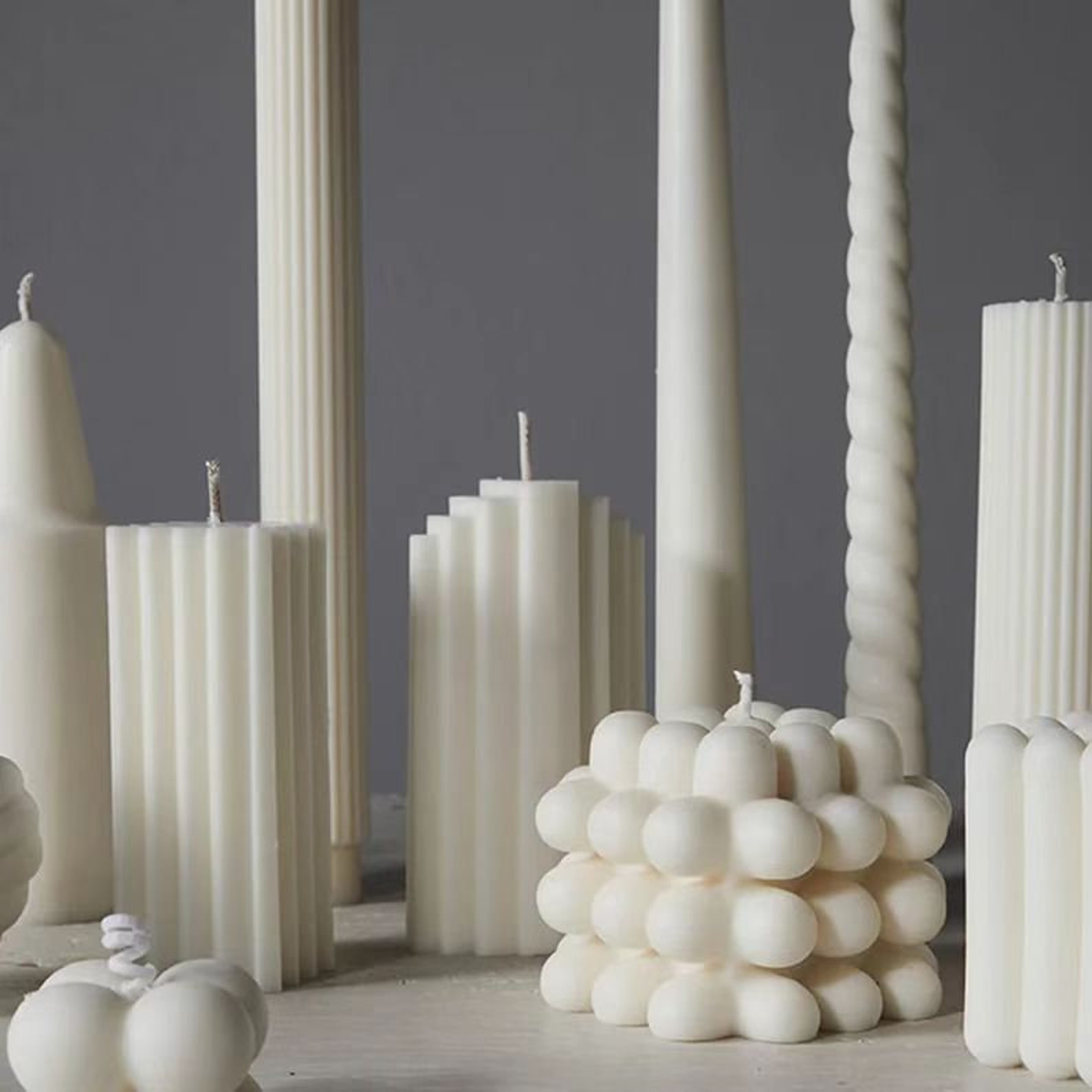 Pillar Candle Moldcylindrical Candle Moldtwist Candle Long Etsy