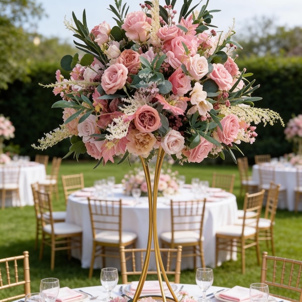 Blush Pink Flowers Ball,Wedding Reception Centerpiece Decor