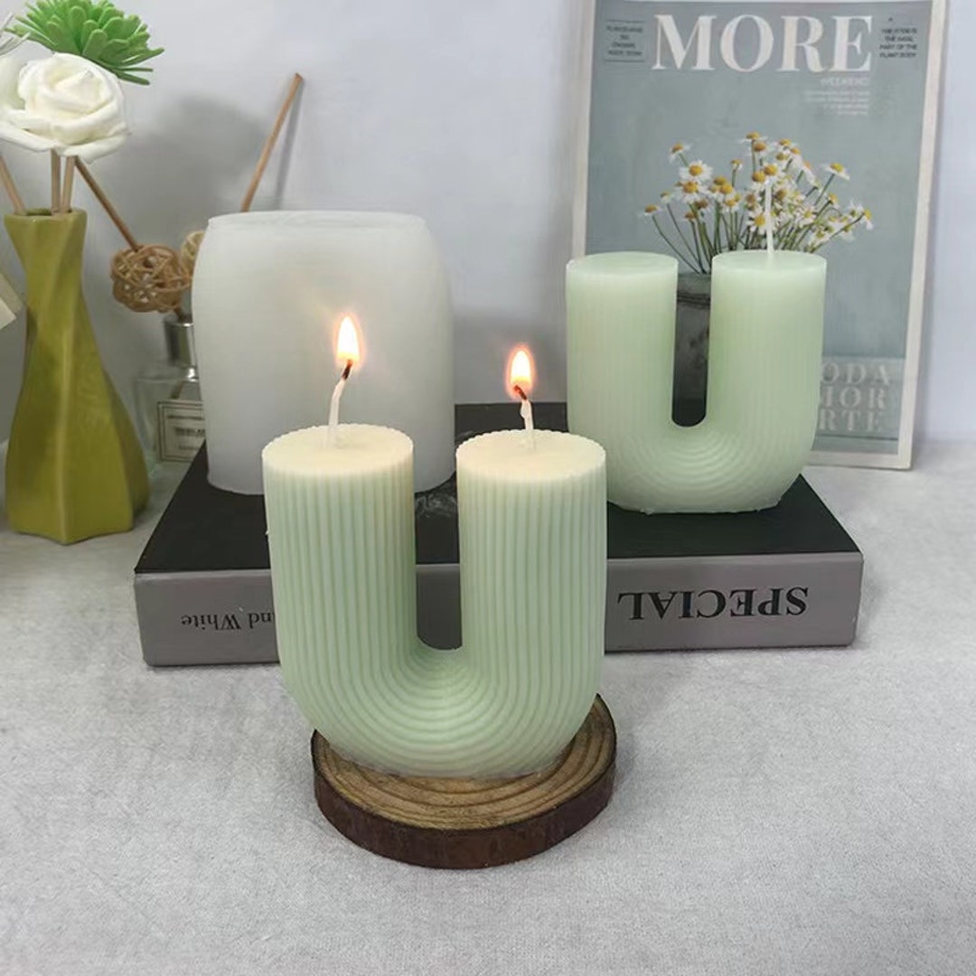 U Shape Candle Moldcandle Making Moldgeometric Candle Etsy
