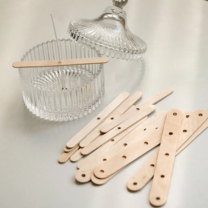 Wood Candle Wick Holder Soy Candle Holderhole Cup Wax Etsy