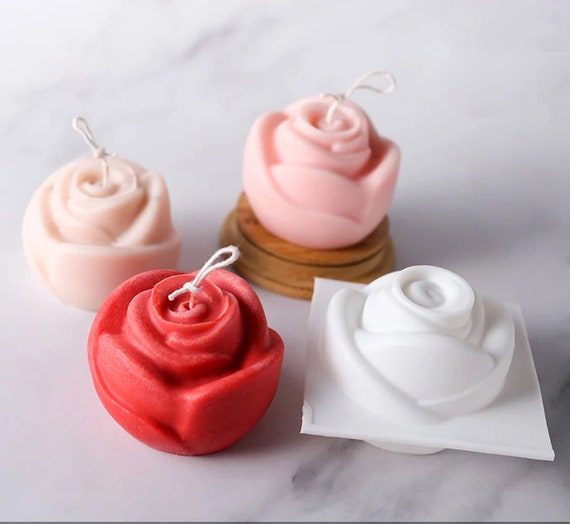 Multi Size 3D Rose Candle Mold, Flower Candle Mold, Candle Craft