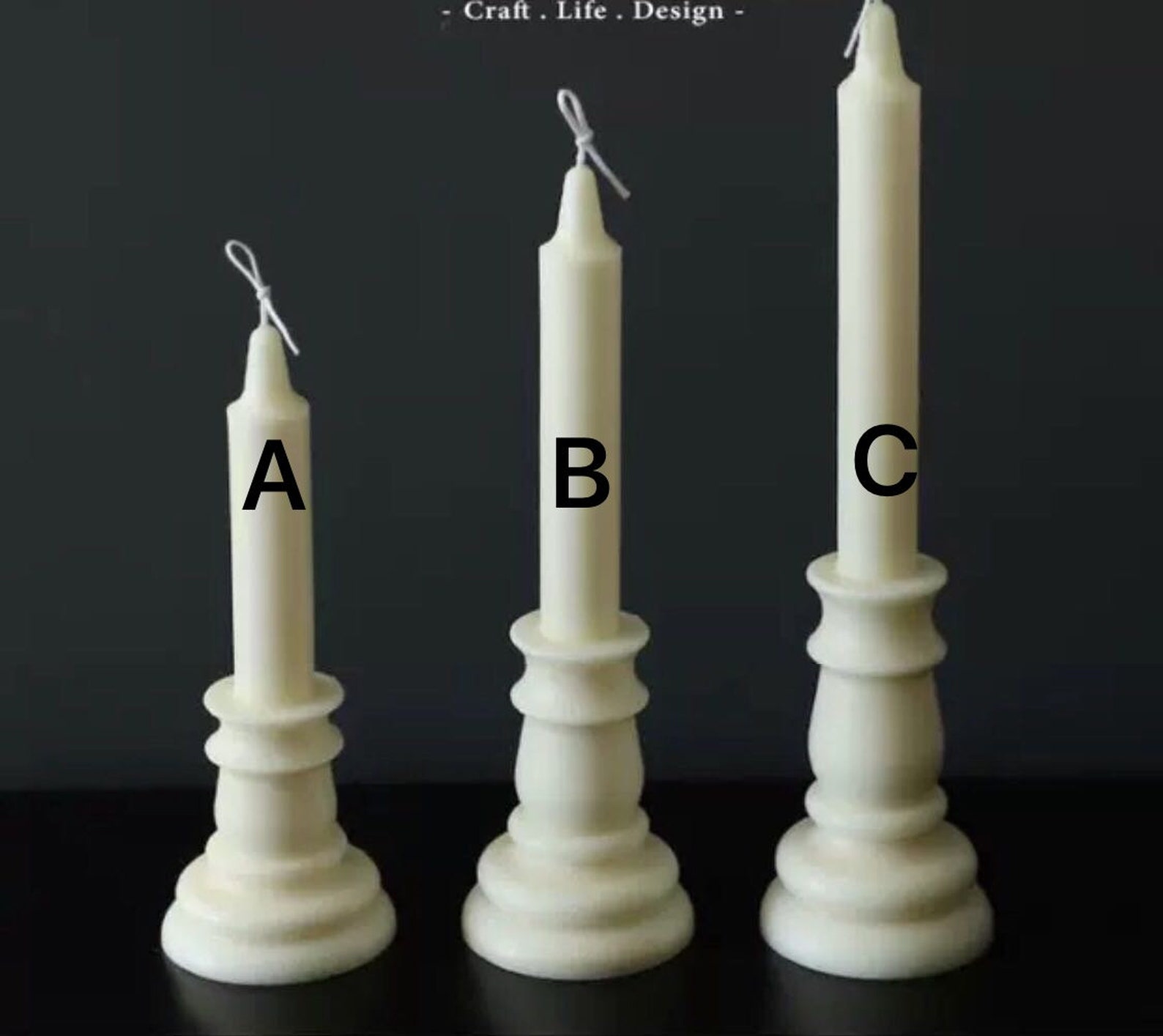 Candlestick Candle Mold.long Candle Moldmould Makinggear Etsy