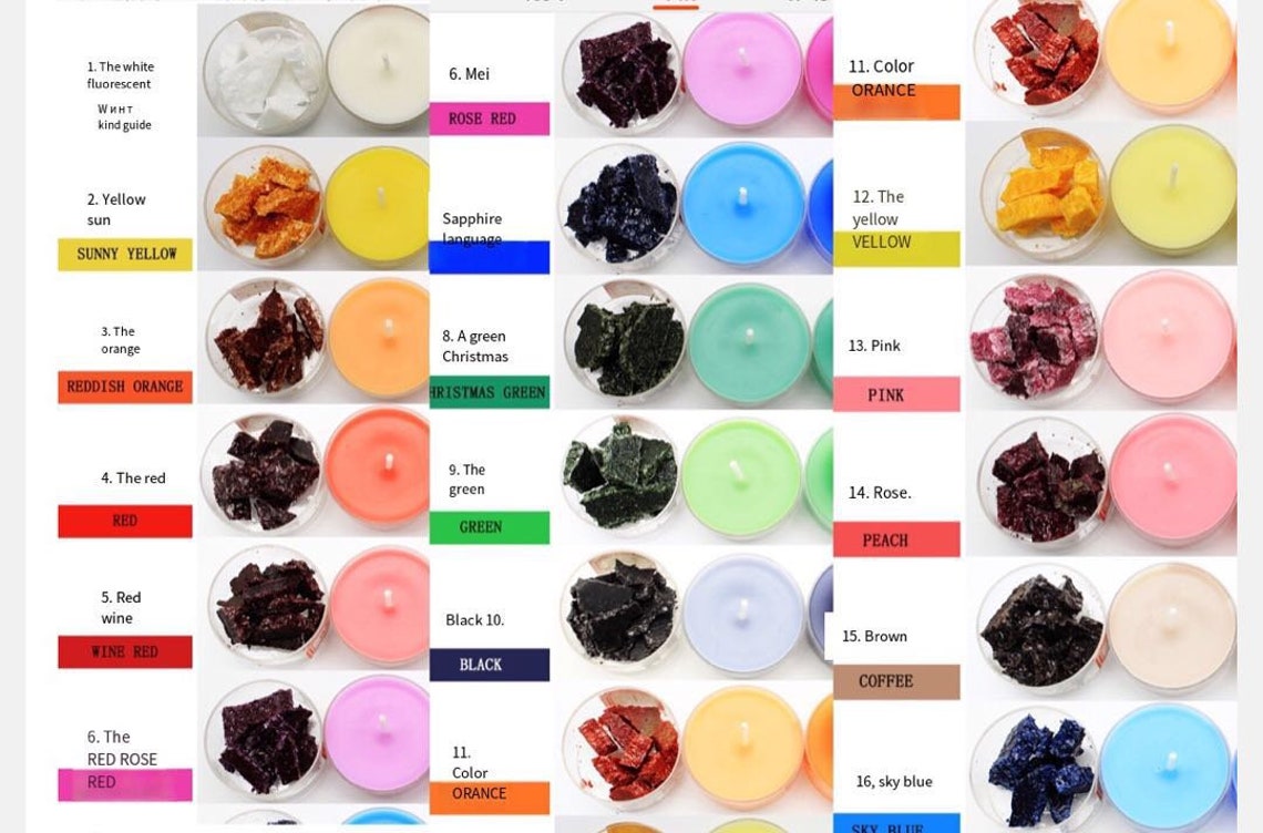 DIY Candle Color Candle Pigment Wax Melt Dye wax Melt Color Etsy