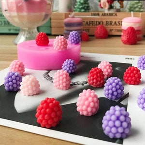 Molds For Silicone Aromatherapy Plaster,Bilberry Candle Molds,Handmade Candle Molds,3D Strawberries Handmade Soap Mold,Fruit Mold Candles