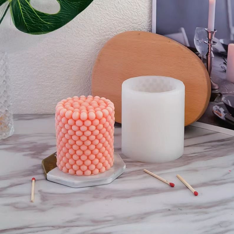 Bubble Column Candle Mold3d Round Ball Candle Etsy