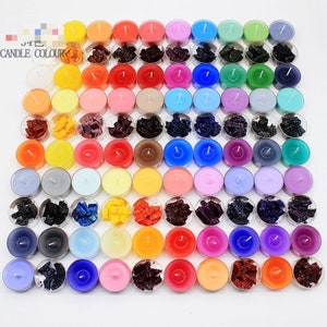 34 Color Candle Wax Dye 200 PC Candle Wicks 3 Wax Core Holder for DIY  Candle Making Color Candle Dye Candle Colorant Candle Supplies 
