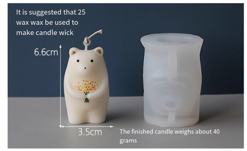 Candle Molds For Soy Wax,Cartoon Candle Mold,Cartoon Silicone Mold,Geometric Bear Resin Mold,Casting Mold for Resin Art Home Decor