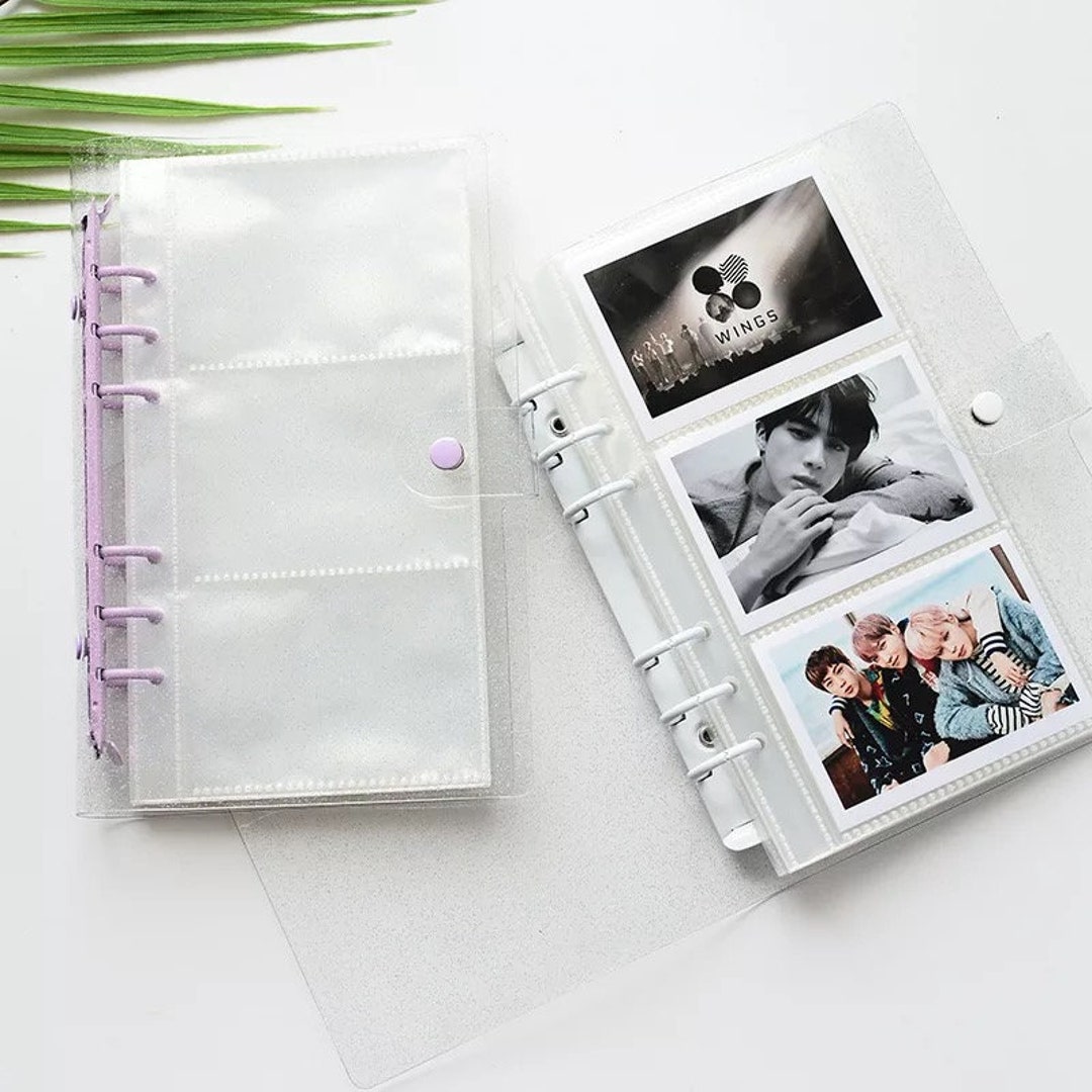 Kpop Jelly Color Clear Photo Album Binder with 25 Sleeves